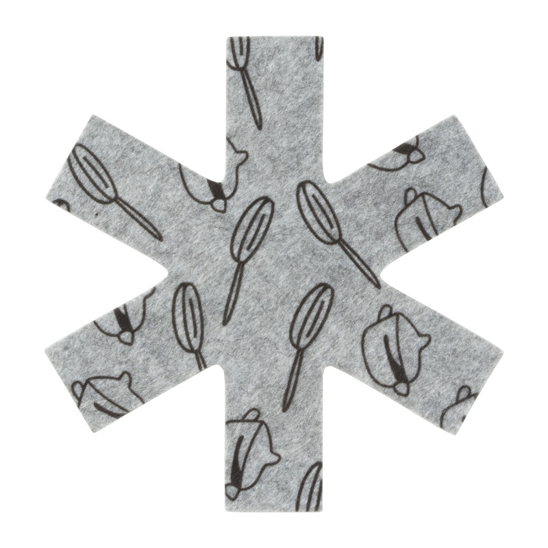 Pannenbeschermer - grijs - set van 3