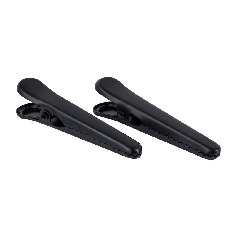 Vershoudclips zwart - 8 cm - set van 2