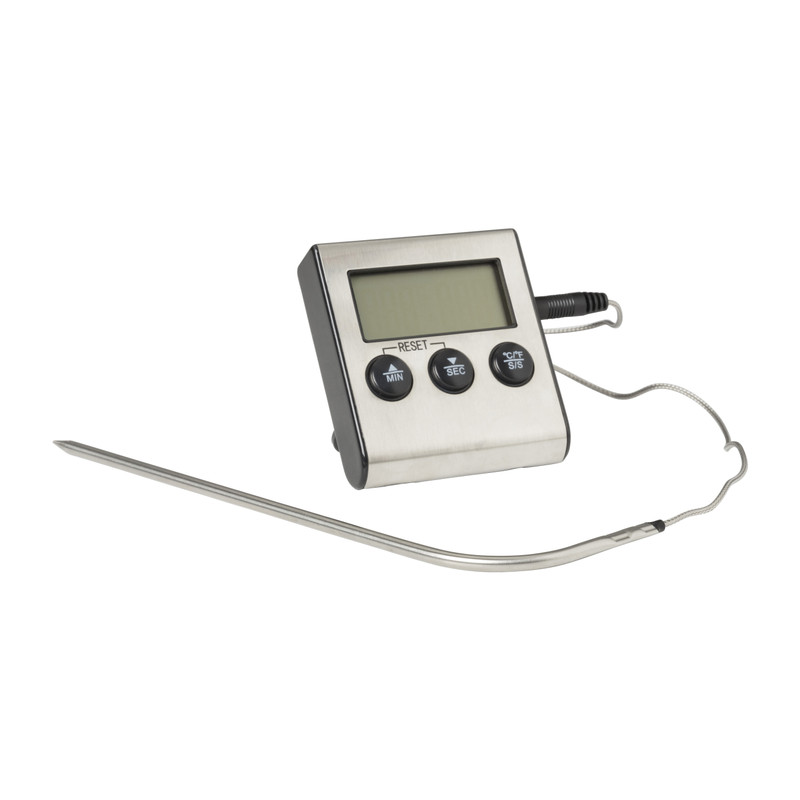 Digitale thermometer - zilverkleurig - 7x6.5x1.7 cm