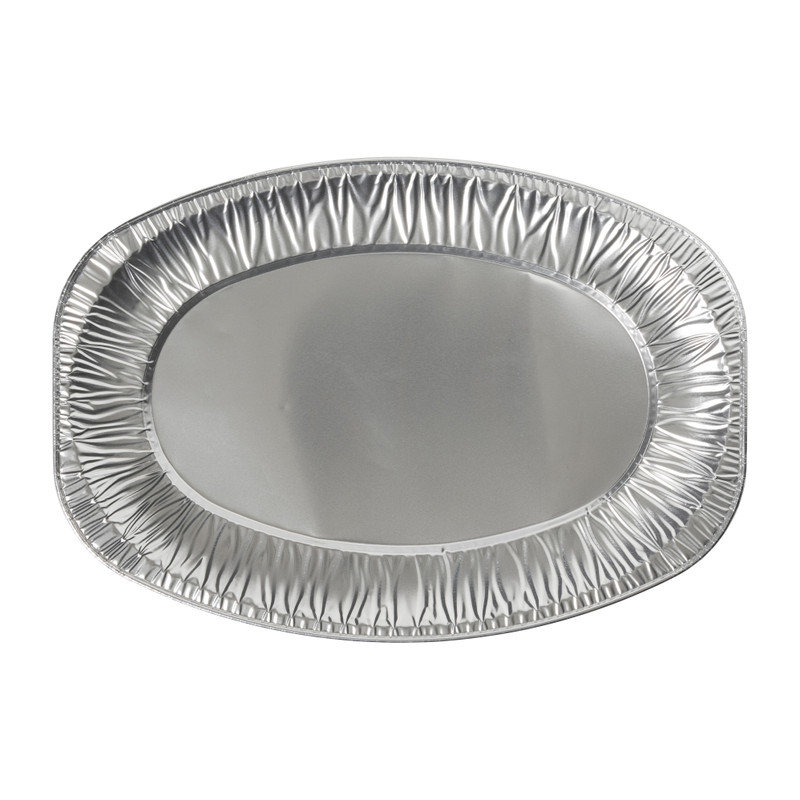 Serveerschaal - aluminium - 2.4x35.2x24.7 cm - set van 3