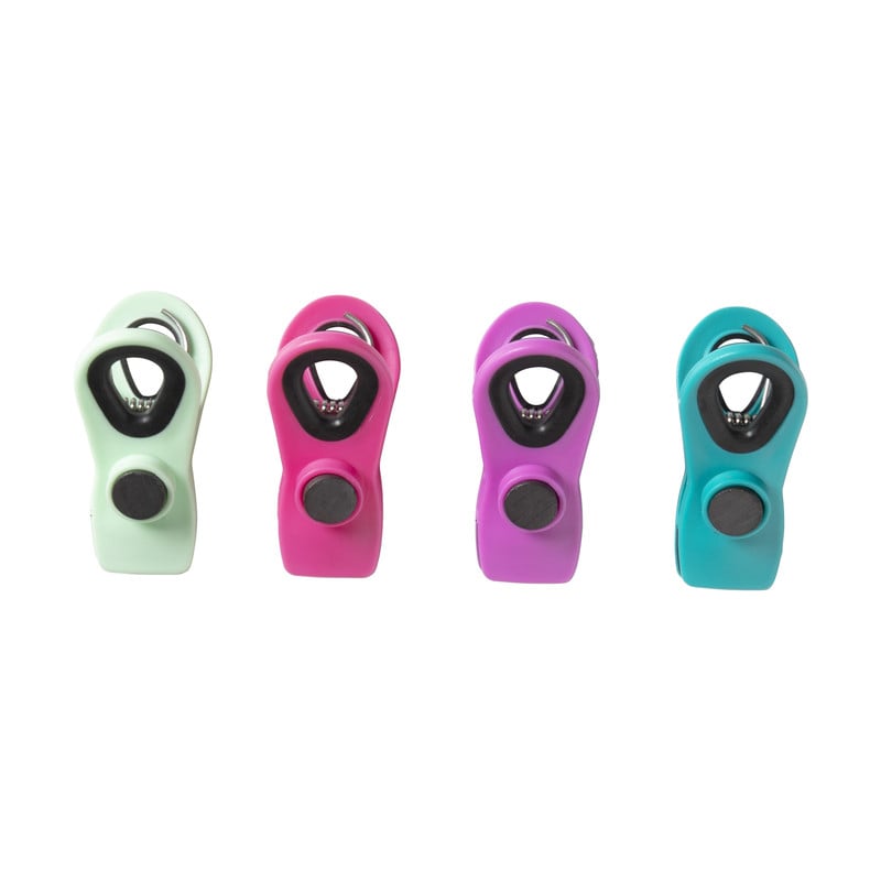 Vershoudclips inclusief magneetje - set van 4 - 3x7x5 cm