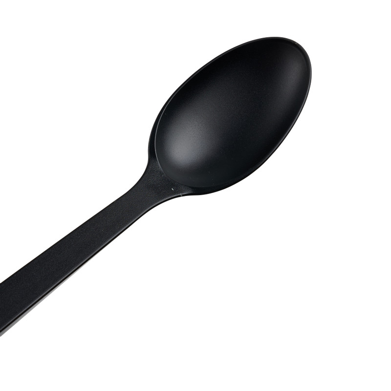 Dienlepel - groot- zwart - 27 cm