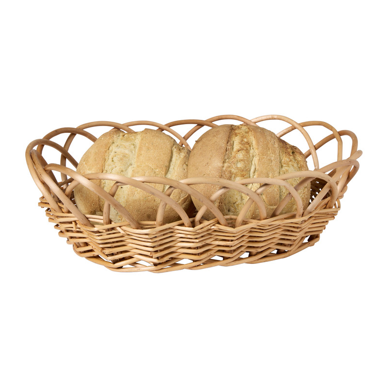 Broodmandje riet - lichtbruin - 9x30x22 cm