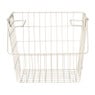 Metalen stapelmand - wit - 26x31.5x31 cm