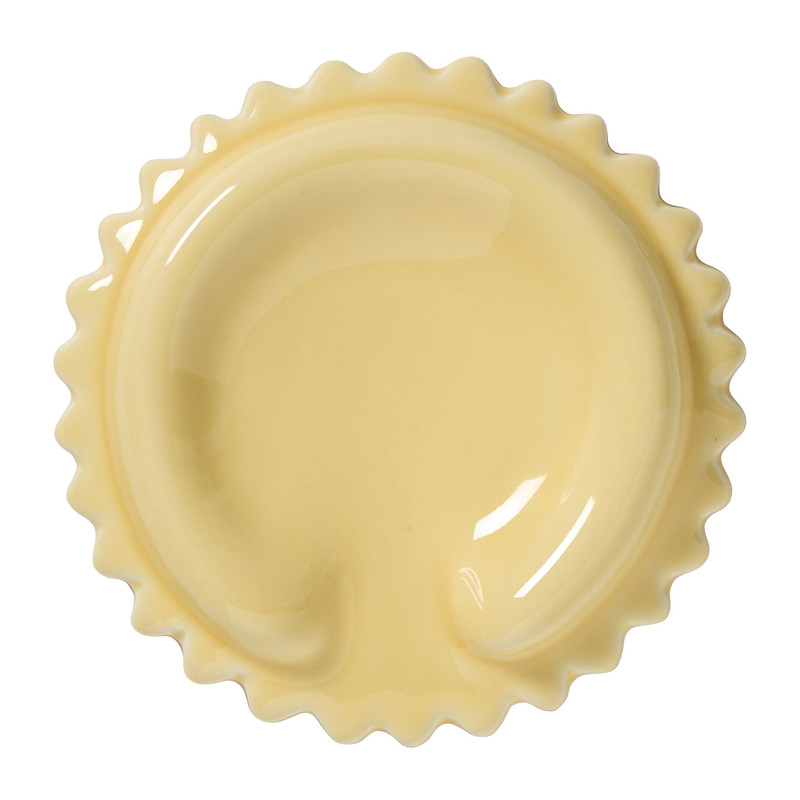 Lepellegger ravioli - geel - ø10x2 cm