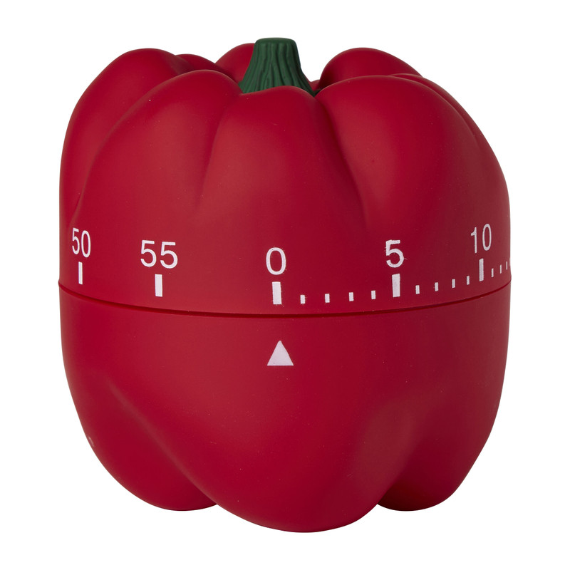 Kookwekker paprika - rood - ø6.5x6.8 cm 