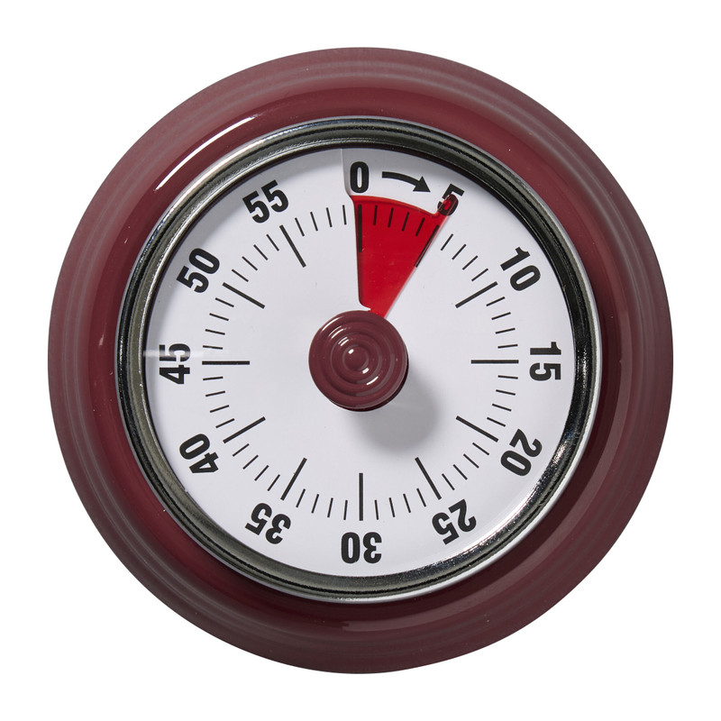 Kookwekker - bordeaux rood - ø7.3x3 cm