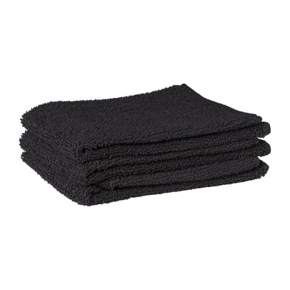 Microvezeldoekjes zwart - set van 3 - 32x36 cm