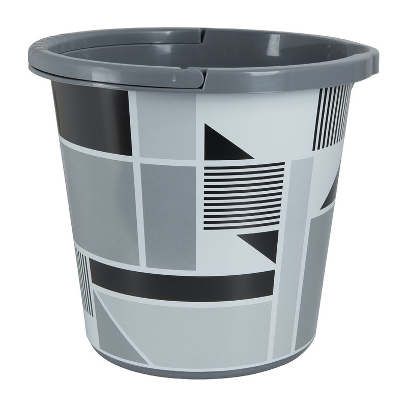 Emmer colour blocking zwart/wit - 10 liter