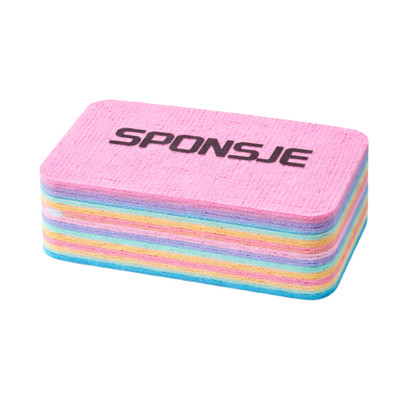 Sponsje regenboog peel-off