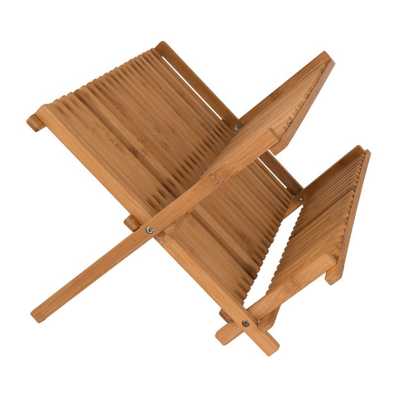 Afdruiprek bamboe - bruin - 35x42x14 cm