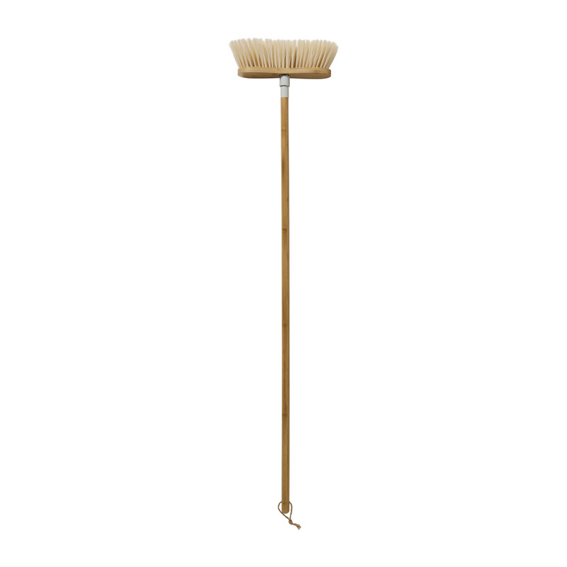 Bezem bamboe - beige - 30x7x12 cm 