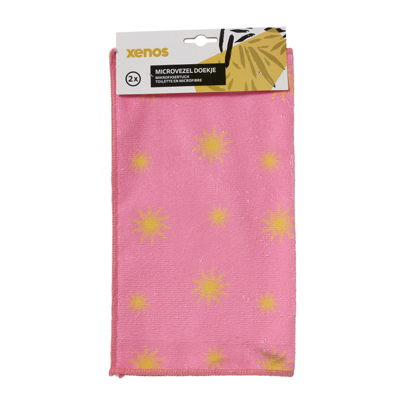 Microvezel doekjes zonnetjes - 32x36 cm  - set van 2
