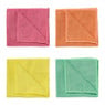 Microvezel doekjes - multikleur - 32x36 cm - set van 4