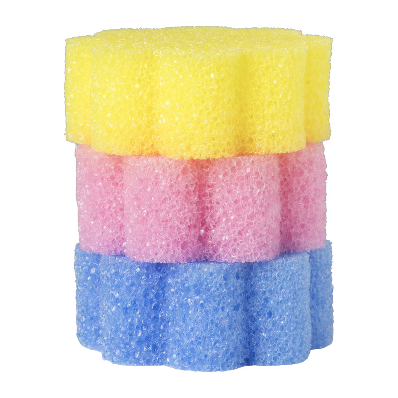 Schuursponsjes super scrubby - multikleur - set van 3