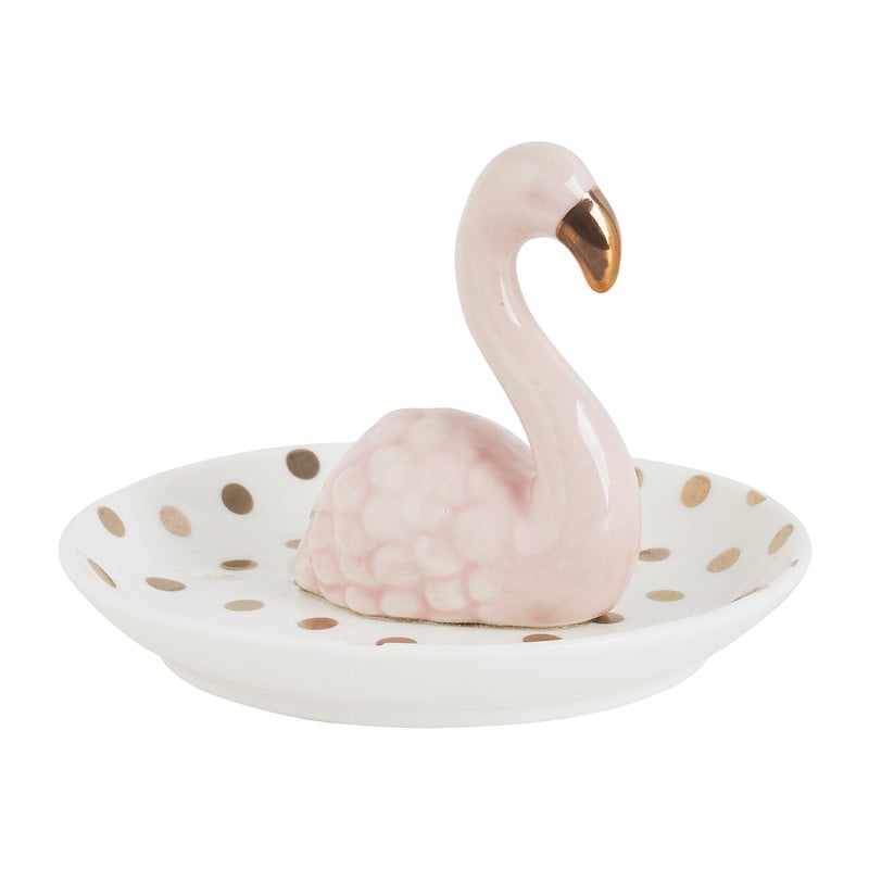 Sieradenschaaltje flamingo - 10x8 cm