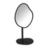 Make-up spiegel organic - zwart metaal - 18 cm 