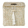 Tissuebox  zeegras - naturel - 13x14x14 cm