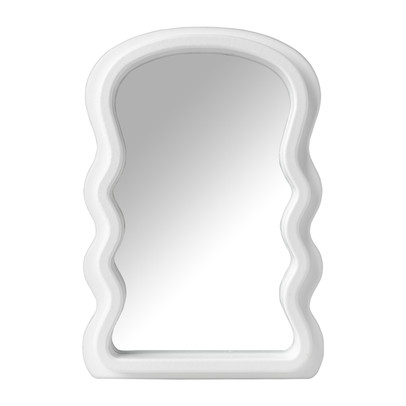 Make-up spiegeltje wave - wit - 26x17.7x2.7 cm