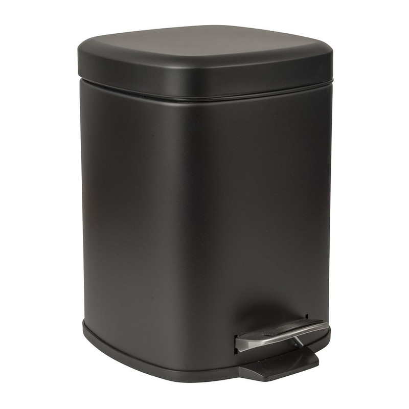 Pedaalemmer vierkant - 6 liter - zwart