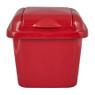 Mini afvalbakje - rood - 14x16x16 cm