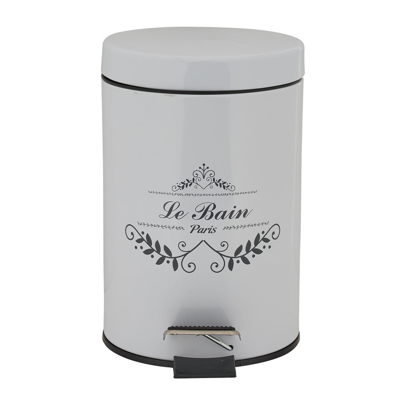 Pedaalemmer le bain - wit - 3 liter