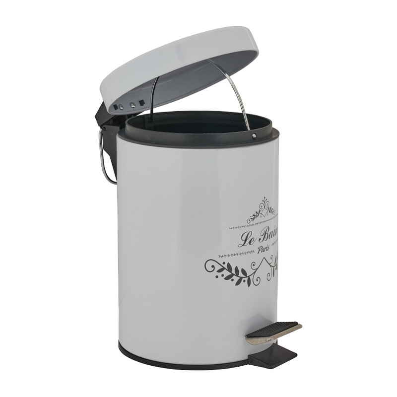 Pedaalemmer le bain - wit - 3 liter