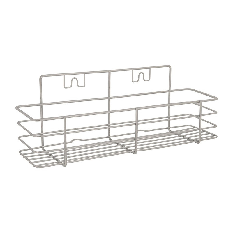 Badkamerrek rechthoek - 38x10x14 cm - chroom