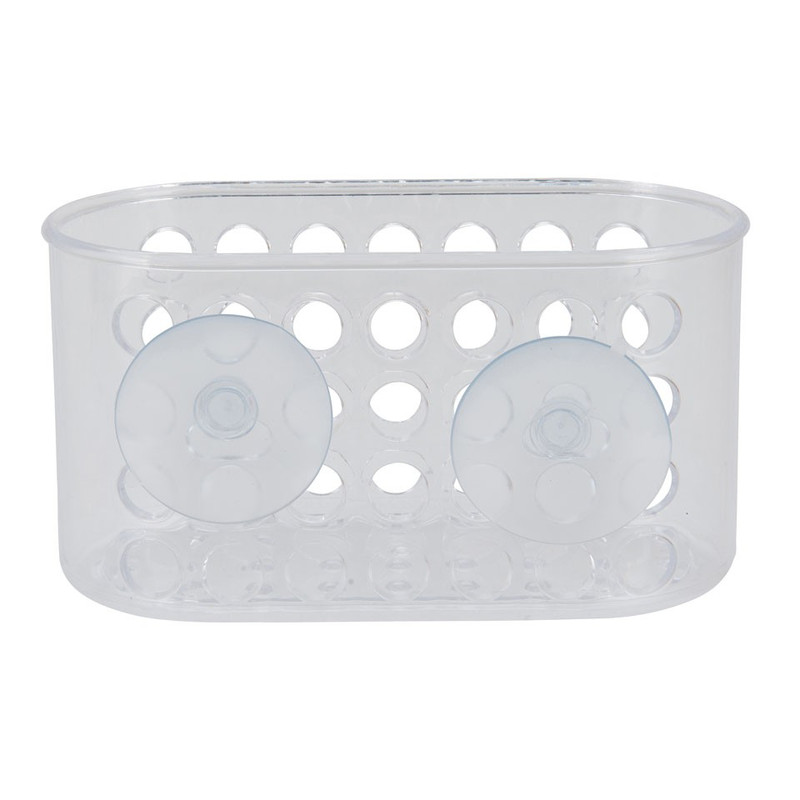 Badkamermandje met zuignappen - 7.5x15x8 cm