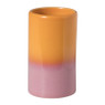 Tandenborstel beker duo - oranje/roze - ø6.5x11.5 cm