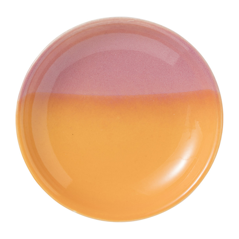 Zeepschaaltje duo - oranje/roze - ø11x2.2 cm