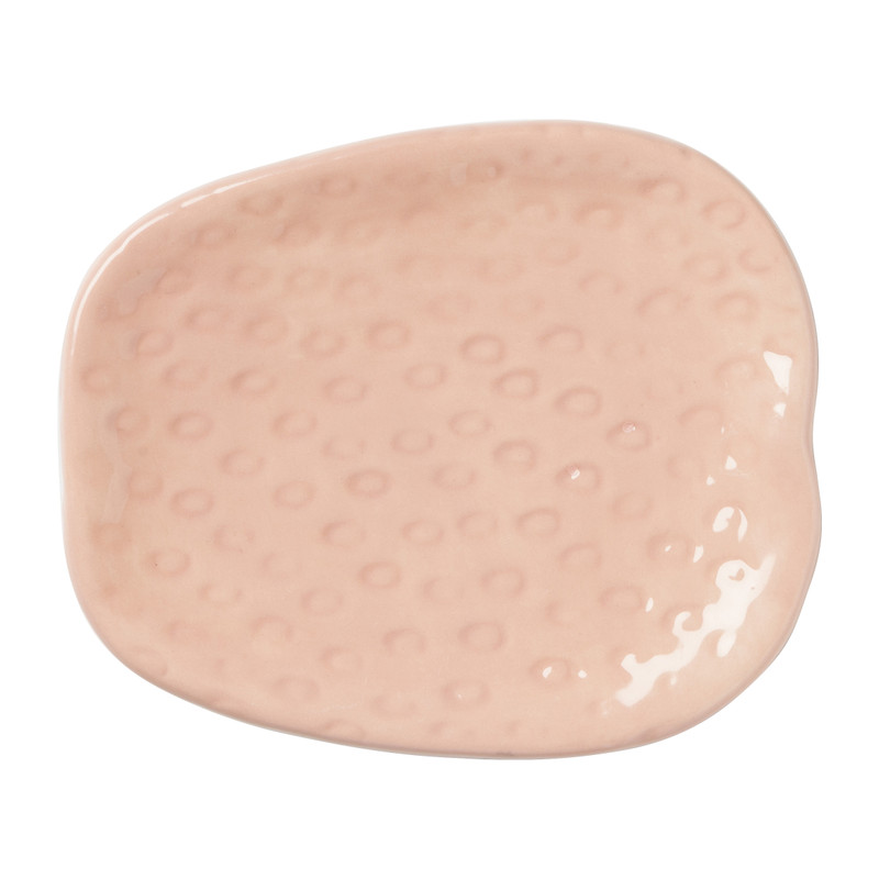 Zeepschaaltje aardbei - roze/groen - 2x11.5x9.8 cm