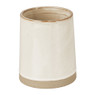 Badkamer beker beige - ⌀9x11 cm 