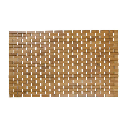Badmat bamboe - 50x80 cm - met anti-slip strips