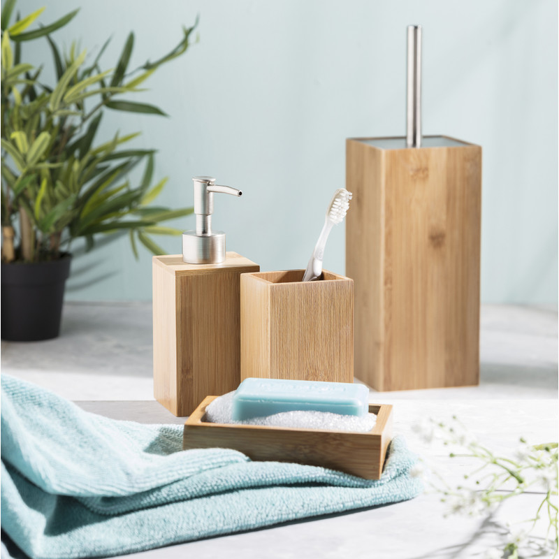 Badkamer beker - bamboe