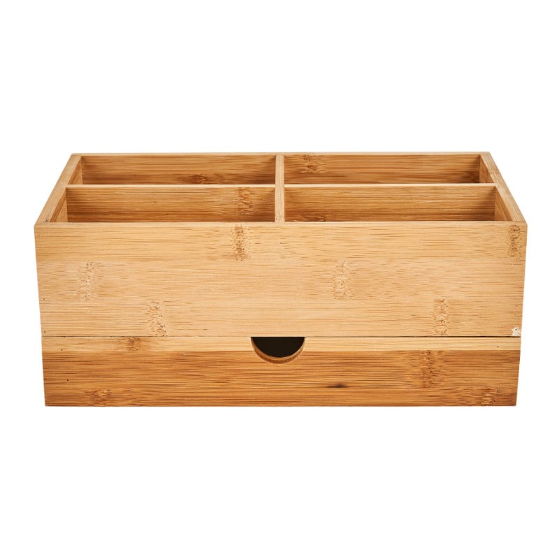 Opberger met lade bamboe - 27x15x11 cm