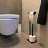 Toiletpapierhouder - metaal - 16,5x13x53,5 cm