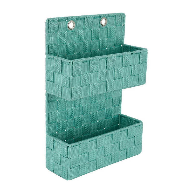 Hangmandje gevlochten - groen