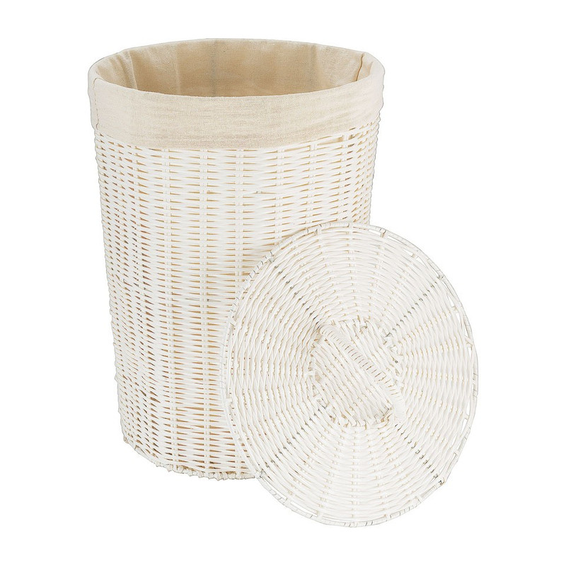 Wasmand - 30x43 cm - wit oud