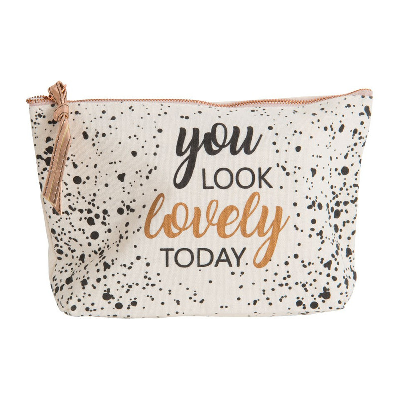 Toilettas met tekst - 24x15x5 cm