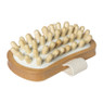Massage borstel - rubber/hout - 13x7x4 cm