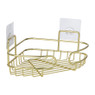 Badkamerrek hoek - goudkleurig - 21.5x21.5x10 cm