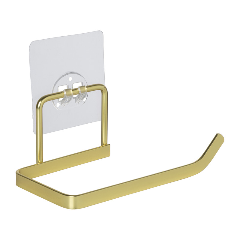 Toiletrolhouder - goudkleurig - 13.7x7x11 cm