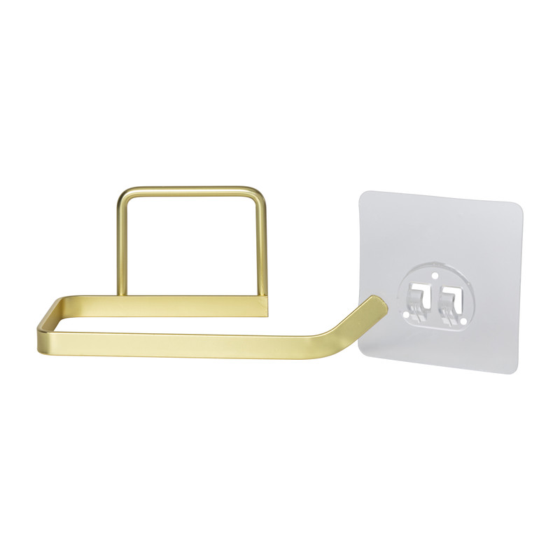 Toiletrolhouder - goudkleurig - 13.7x7x11 cm
