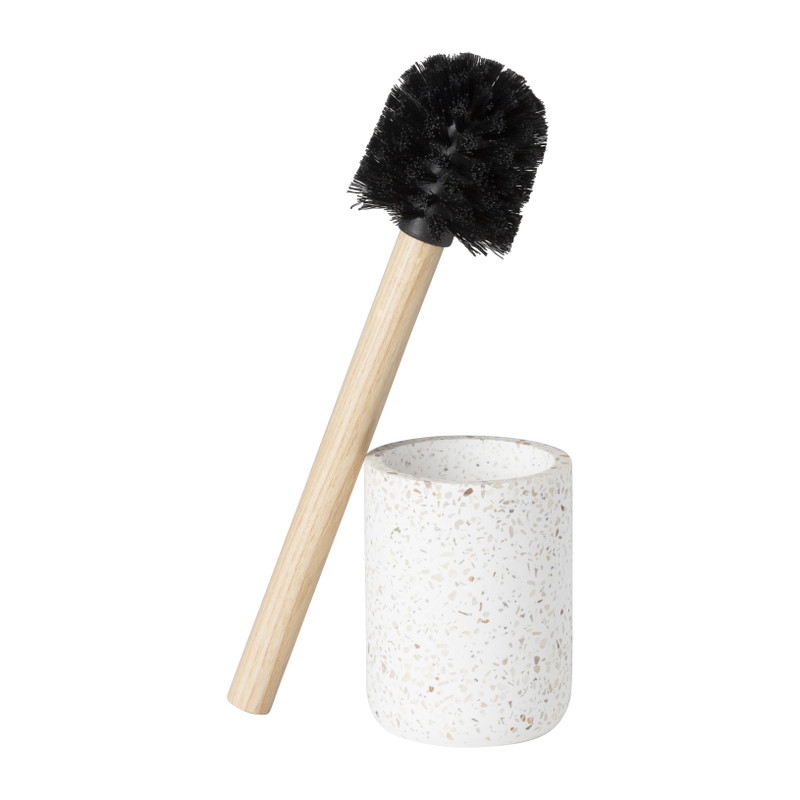 Toiletborstel Terrazzo - wit - ø10x37.5 cm