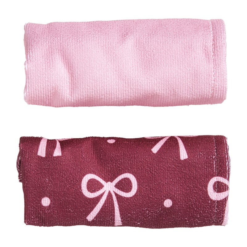 Handdoek tulband - strikjes - set van 2