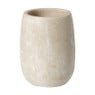Tandenborstel beker marmer - beige - ø8x10.5 cm