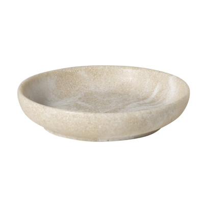 Zeepschaaltje marmer - beige - ø11x2.5 cm