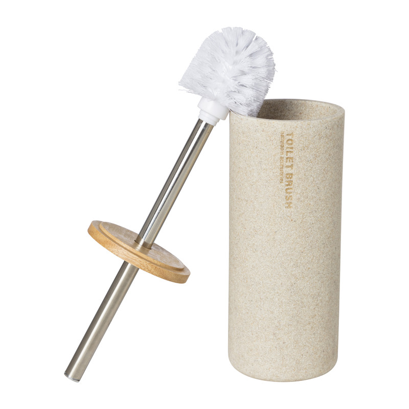 Toiletborstel sand - beige - ø10.3x38.5 cm