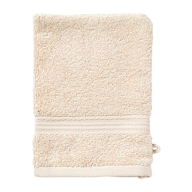 Washandje - beige - 16x21 cm